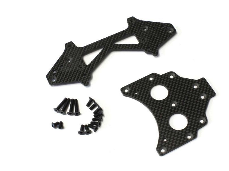 kyosho SCW022B Long WB Rear Plate Set 273mm Carbon