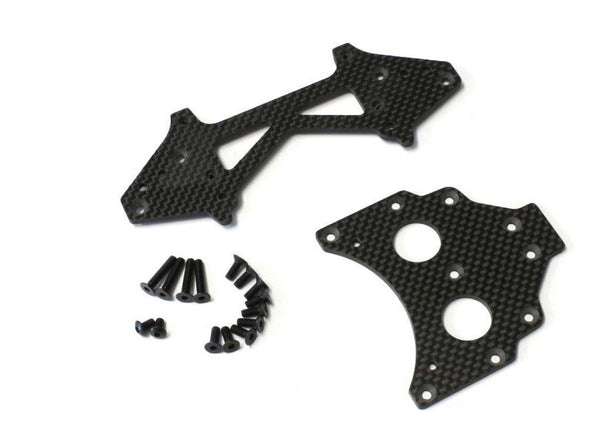 kyosho SCW022B Long WB Rear Plate Set 273mm Carbon