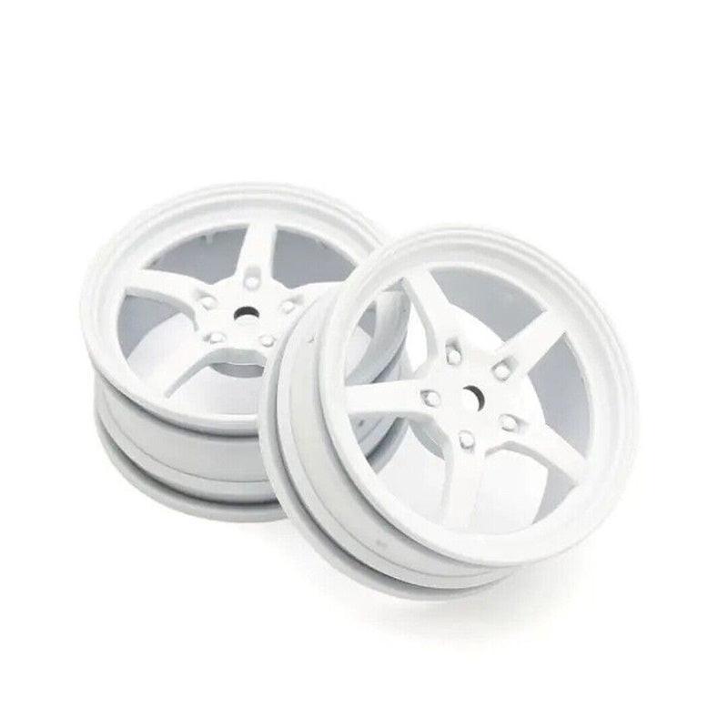 PowerHobby Kyosho FAH705W 5-Spoke Racing Wheels White (2pcs) for 1/10 Touring Cars