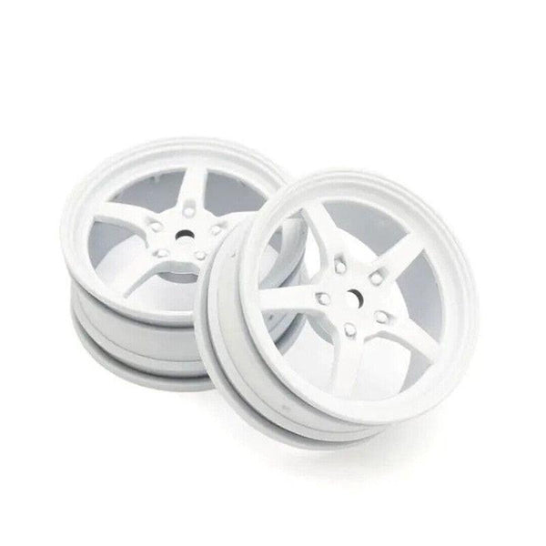 PowerHobby Kyosho FAH705W 5-Spoke Racing Wheels White (2pcs) for 1/10 Touring Cars