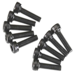 Axial AX086 AX10 EXO Score Cap Head Screws M3x12mm Black (10)