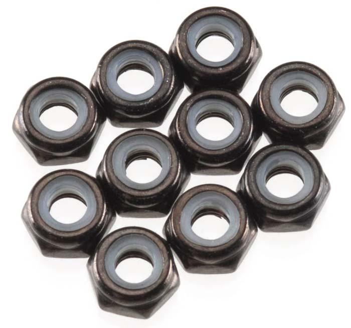 Axial AXA1052 Nylon Locking Hex Nut M3 Wraith XR10 EXO Score Bomber SCX10 MAX-D