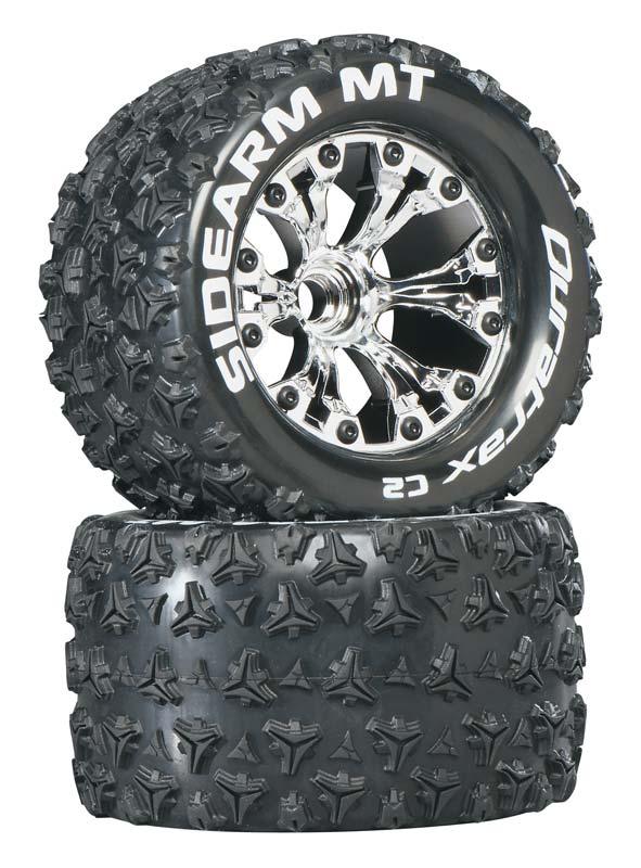 DuraTrax DTXC3513 Sidearm 2.8" Mounted Tires / Wheels Front Stampede Rustler Jato