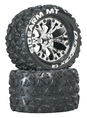 DuraTrax DTXC3513 Sidearm 2.8" Mounted Tires / Wheels Front Stampede Rustler Jato