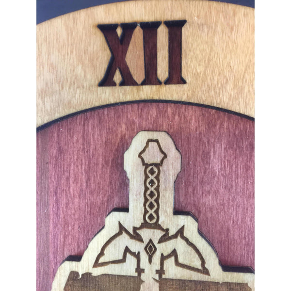 CCHobbyFun Legend of Zelda Breath of the Wild Stained Wood Laser Cut Clock