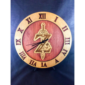 CCHobbyFun Legend of Zelda Breath of the Wild Stained Wood Laser Cut Clock