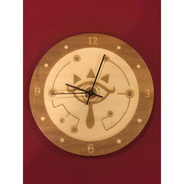 CCHobbyFun Legend of Zelda Eye of Sheikah Laser Cut Wood Clock