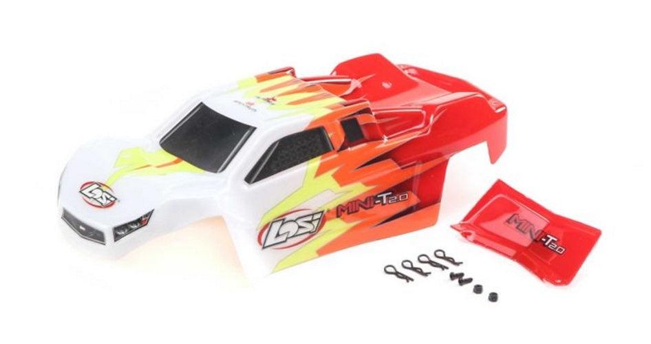 Losi Racing LOS210013 Painted Body Red/White Mini-T 2.0