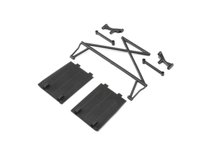 Losi LOS230029 Rear Tower Suspension X-Bar / Mud Guard Set Rock Rey