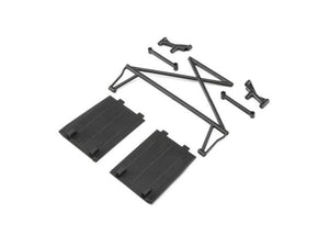 Losi LOS230029 Rear Tower Suspension X-Bar / Mud Guard Set Rock Rey