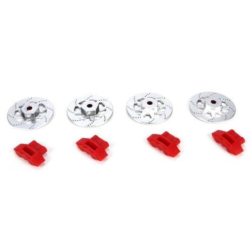 Losi LOS232067 Wheel Hex Brake Rotor & Caliper FR RR Set V100