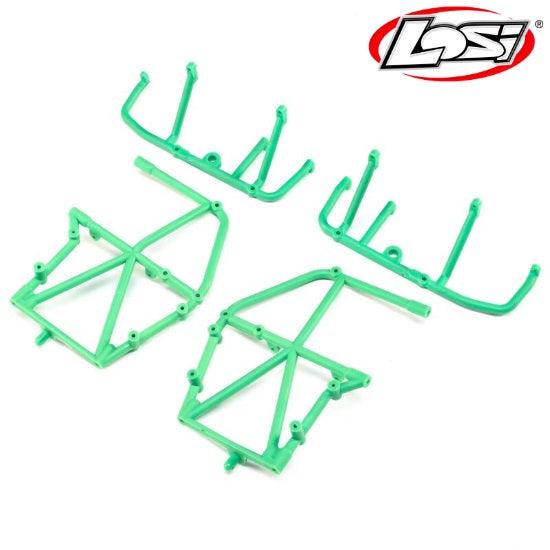Losi LOS241039 Side Cage and Lower Bar Green LMT