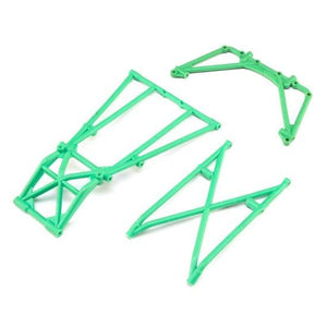 Losi LOS241043 Rear Cage and Hoop Bars Green LMT