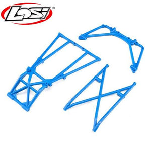 Losi LOS241049 Rear Cage and Hoop Bars Blue LMT