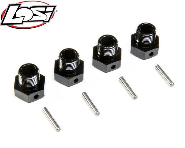 Losi LOS252129 17mm Wheel Hex, Black (4) SBR 2.0