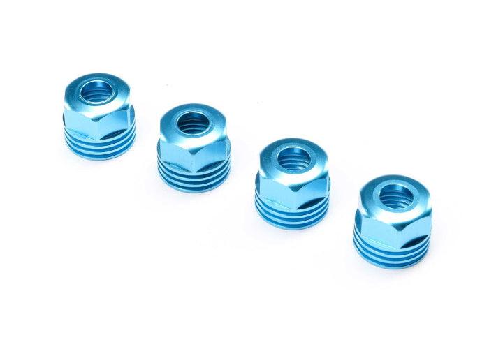 Losi LOS253032 Lower Shock Caps, Aluminum, King Blue (4) SBR 2.0