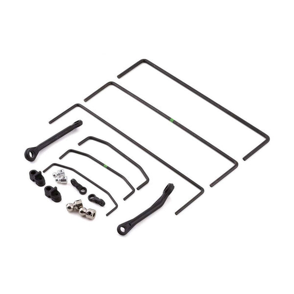 Losi LOS254068 Front & Rear Sway Bar Set 3 : SBR 2.0