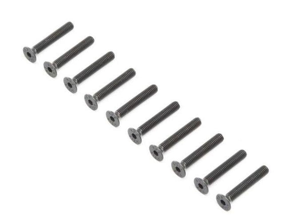 Losi LOS255018 Flat Head Screw Steel Black Oxide M4 x 25mm (10) Super Baja Rey