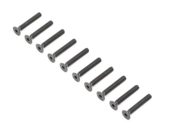 PowerHobby Losi LOS255018 Flat Head Screw Steel Black Oxide M4 x 25mm (10) Super Baja Rey — Super Baja Rey Parts