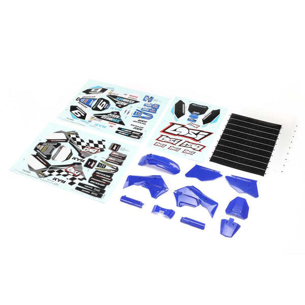 Losi LOS260001 Blue Plastics with Wraps: Promoto-MX