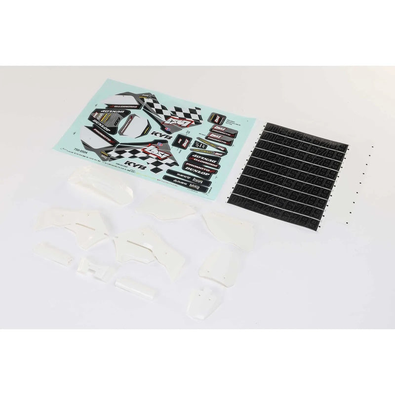 Losi LOS260005 White Plastics w/Wraps PM-MX