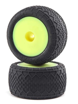 Losi Racing LOS41008 BK Bar Mounted Tires Front/Rear Yellow Mini-T 2.0