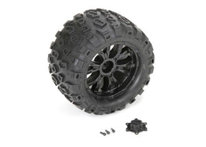 Losi LOS43010 Mounted Wheel / Tire Set (2) TEN MT