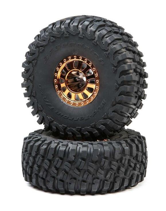 Losi LOS43028 2.2 Wheels with BFG Tire Copper Lasernut U4