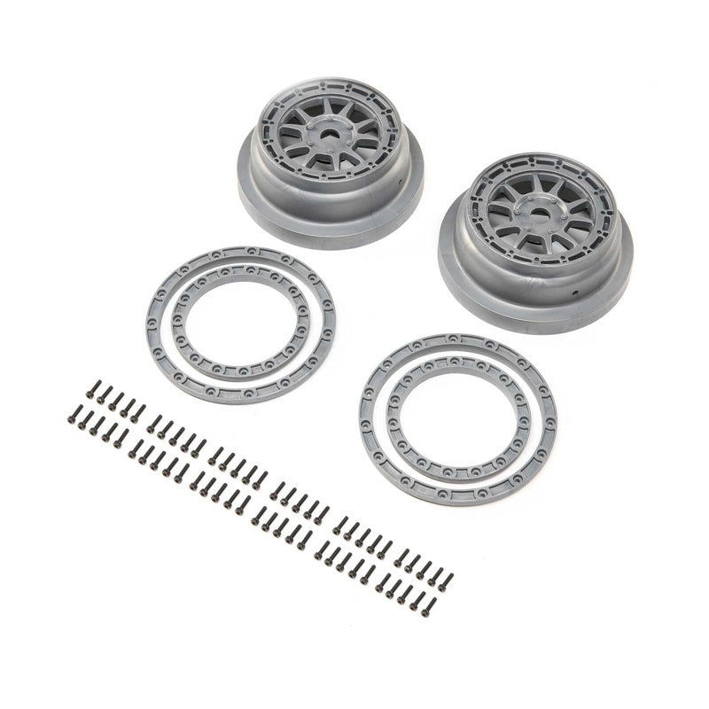 Losi LOS43029 Beadlock Wheel and Ring Set 2 SBR 2.0
