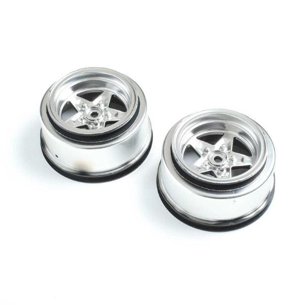 Losi LOS43048 Rear Wheel Satin Chrome (2) 22S Drag