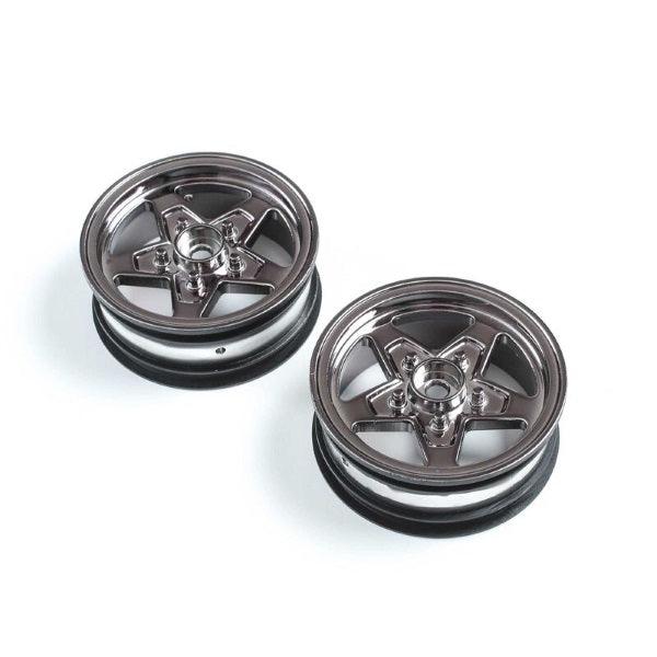 Losi LOS43049 Front Wheel Black Chrome (2) 22S Drag