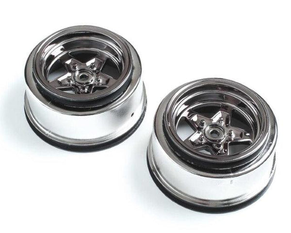 Losi Racing LOS43050 Rear Wheel Black Chrome (2) 22S Drag