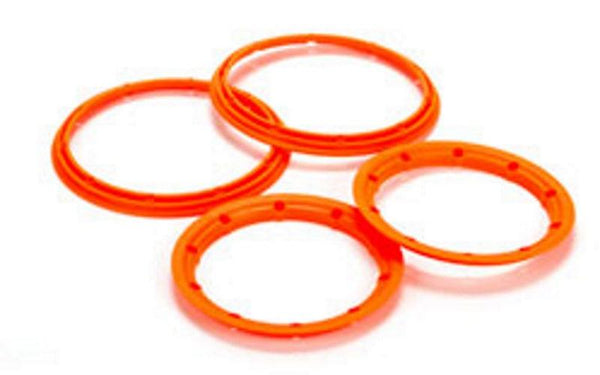 Losi LOS45007 Beadlock Set, Inner & Outer Flour Orange (2) 5ive-T