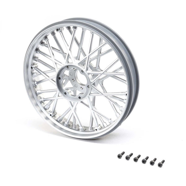 Losi LOS46002 Front Wheel Set, Satin Chrome: Promoto-MX