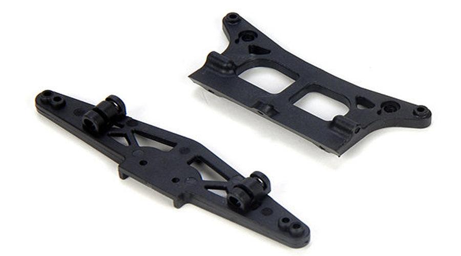 Losi LOSB1852 Front/Rear Shock Tower & Lower Shock Mounts 1/16 Mini SCT