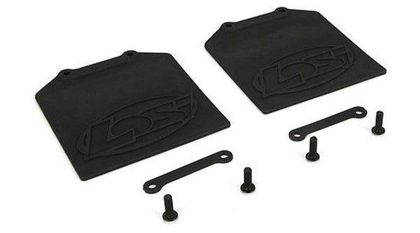Losi LOSB2581 Mud Flap & Retainer Set (2): 5IVE-T