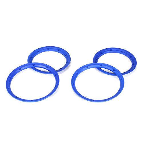 Losi LOSB7029 5IVE-T / Desert Buggy XL Inner & Outer Beadlock Set Blue (4)