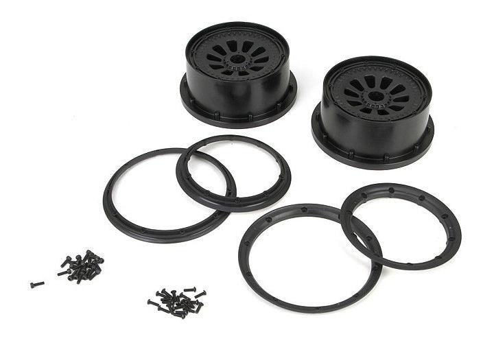 Losi LOSB7034 5IVE-T / Desert Buggy Xl Wheel Set w/ Beadlocks Black (2)