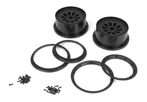 Losi LOSB7034 5IVE-T / Desert Buggy Xl Wheel Set w/ Beadlocks Black (2)