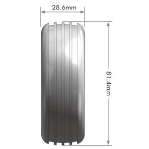 E-Orbit 1/10 2WD Front Buggy Tire, Soft, Mounted on White Rim, for Team Losi 22