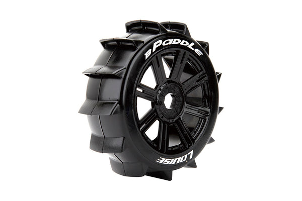 B-Paddle 1/8 Off-Road Buggy Tires, 17mm Hex, Mounted on