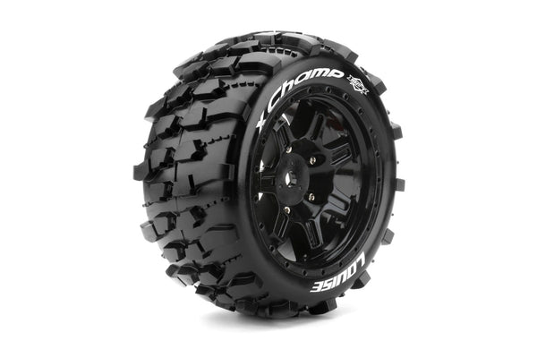 Louise R/C MFT X-Champ Sport Monster Truck Tires, 24mm Hex, Mounted