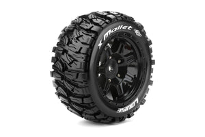 Louise R/C MFT X-Mallet Sport Monster Truck Tires, 24mm Hex, Mounted