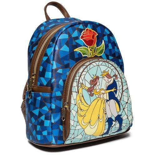 ToyShnip Loungefly Beauty and the Beast Stained-Glass Window Mini-Backpack - Entertainment Earth Exclusive — Backpacks