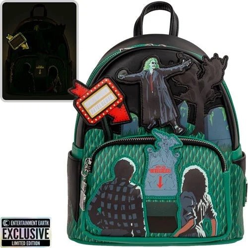 ToyShnip Loungefly Beetlejuice Graveyard Glow-in-the-Dark Mini-Backpack - Entertainment Earth Exclusive — Backpacks