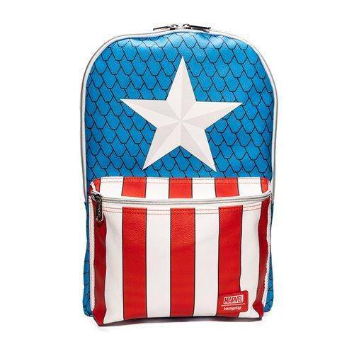 ToyShnip Loungefly Captain America Cosplay Backpack with Pin Set - Entertainment Earth Exclusive — Backpacks