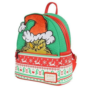 ToyShnip Loungefly How the Grinch Stole Christmas Grinch Christmas Sweater Mini-Backpack - Entertainment Earth Exclusive —