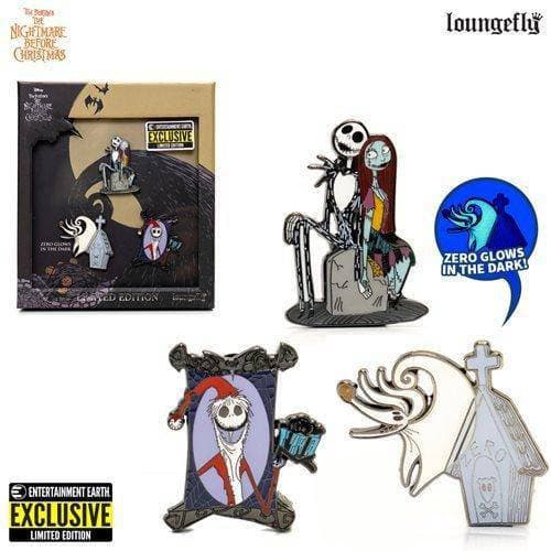 ToyShnip Loungefly Nightmare Before Christmas 3-Piece Pin Set - Entertainment Earth Exclusive — Backpacks