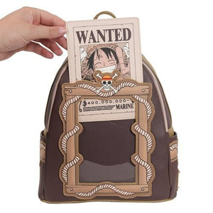 ToyShnip Loungefly One Piece Wanted Dead or Alive Monkey D. Luffy Mini-Backpack - Entertainment Earth Exclusive — Backpacks