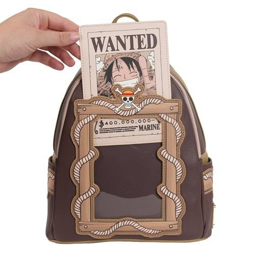 ToyShnip Loungefly One Piece Wanted Dead or Alive Monkey D. Luffy Mini-Backpack - Entertainment Earth Exclusive — Backpacks